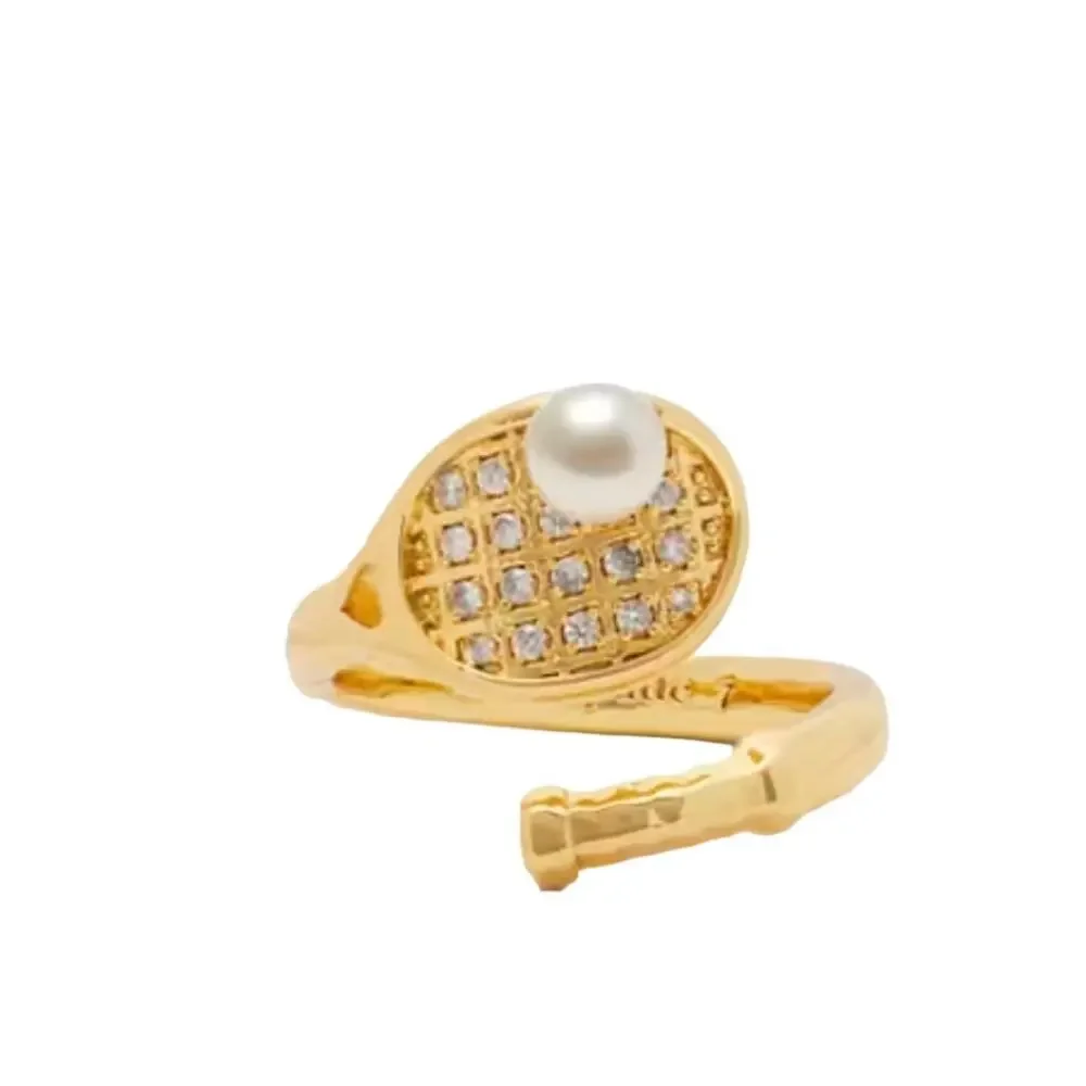 Kate Spade Queen Of The Court Tennis Ring size 8